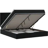 vidaXL Ottoman bed met matras Zwart 140 x 190 cm Fluweel