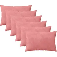 vidaXL Kussen met kussen HEERLEN 6 st Roze fluweel