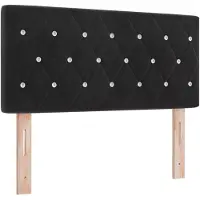 vidaXL Boxspringbed met matras, zwart, 120 x 190 cm, fluweel