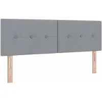 vidaXL Boxspringbed met matras en LED-verlichting, lichtgrijs, 160 x 200 cm, stof