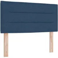 vidaXL Boxspringbed met matras en hoofdeinde, blauw, 100 x 200 cm, stof
