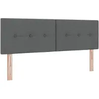 vidaXL Boxspringbed met matras Donkergrijs 140 x 190 cm Stof