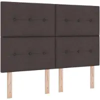 vidaXL Boxspringbed met matras, donkerbruin, 140 x 200 cm, gestoffeerd