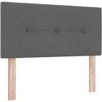 vidaXL Boxspringbed met matras, donkergrijs, 90 x 190 cm, gestoffeerd