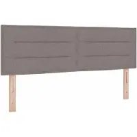 vidaXL Boxspringbed met matras, taupekleurig, 140 x 200 cm, met stoffen bekleding