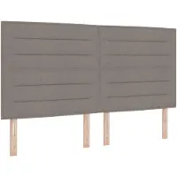 vidaXL LED boxspringbed met matras, taupe, 180 x 200 cm, gestoffeerd