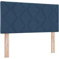 vidaXL Opbergbed met matras, blauw, 90 x 200 cm, fluweel