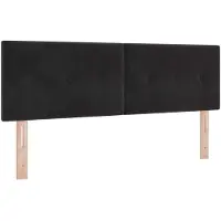 vidaXL Boxspringbed met matras en LED-verlichting, zwart, 160 x 200 cm, fluweel