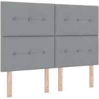 vidaXL Boxspringbed met matras Lichtgrijs 140 x 190 cm Stof