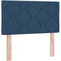vidaXL Boxspringbed met matras en blauwe LED-verlichting, 90 x 200 cm, gestoffeerd