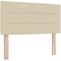 vidaXL Boxspringbed met matras en LED-verlichting, crème kleur, 90 x 190 cm, stof