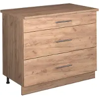 Vicco Keukenonderkast Fame-Line, Goudkleurig Eiken/Goudkleurig Eiken, 100 cm, WB Eik