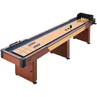 Vevor Shuffleboardtafel 3,7 m 2-in-1 met bowlingset en 8 pucks voor binnen