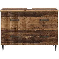 vidaXL Wastafel kabinet voor de badkamer HAARLEM Oud hout