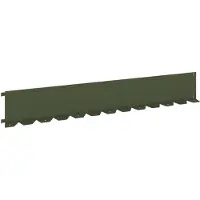 vidaXL Grasmaaiersierrand 20 stuks, 102 x 15 x 4 cm, staal, olijgroen