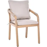Beliani SUMBA - Tuinstoel - Lichtbeige/Lichtbruin - Acaciahout