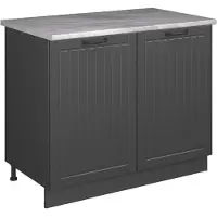 Vicco Wastafelkast Fame-Line, Donkergrijs/Antraciet, 100 cm, WB Marmer