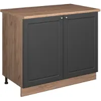Vicco Wastafelkast Fame-Line Anthrazit-Gold Landhaus/Goudkleurig Eiken 100 cm, WB Eik, Model 61954