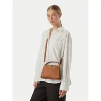 Karl Lagerfeld Handtas 'Sac Bandoulière Signature Mini Cuir Caramel' bruin