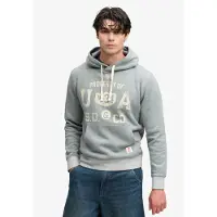 Superdry Sweatshirt 'Athletic Essentials' grijs gemêleerd / offwhite