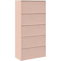 vidaXL Opbergkast 2 st Roze 90 x 40 x 180 cm Staal Vergrendelbaar