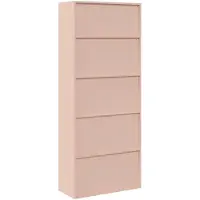 vidaXL Opbergkast 2 st Roze 90 x 40 x 220 cm Staal Vergrendelbaar