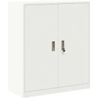 vidaXL Opbergkast 2 st Wit 90 x 40 x 175 cm Staal Vergrendelbaar