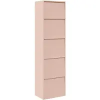 vidaXL Opbergkast 2 st Roze 60 x 40 x 220 cm Staal Vergrendelbaar