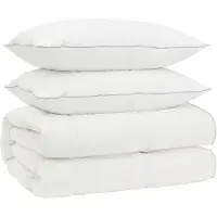 vidaXL 90% Ganzendons Deken Set FULDA 3 st 135 x 220 cm Alle seizoenen