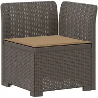 vidaXL 4-Zitter Tuin Sofa met Kussens Rattan Look PP Lichtgrijs