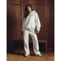 Nike Damesbroek met halfhoge taille en open zoom Studio Fleece Medium Weight - Bruin- Dames, Bruin