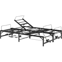 vidaXL Elektrisch Verstelbaar Bed Frame Zwart 140 x 190 cm Staal