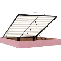 vidaXL Ottoman bed met matras met hoofdeinde Roze 180 x 200 cm Fluweel