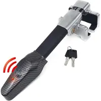 OEM Stuurslot met Alarm - Auto Antidiefstal Slot - 120 dB Bewegingsalarm - Universeel Stuurwielslot tot 7,2 cm - Gehard Staal - Krasbescherming - Inclusief 2 Sleutels