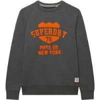 Superdry Sweatshirt 'Athletic' grijs gemêleerd / donkeroranje