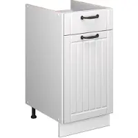 Vicco Onderkast voor spoelbak/kookplaat Fame-Line Wit Landhuis/Wit 40 cm zonder werkblad, Model 60920