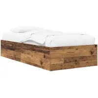 vidaXL Vloerbedframe Oud hout 80 x 200 cm Bewerkt hout