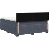 vidaXL Boxspringbed met matras Donkergrijs 180 x 200 cm Fluweel