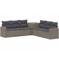 vidaXL Bankstel 7 st Grijs en Donkergrijs 55 x 55 x 69 cm