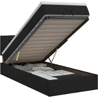vidaXL Ottoman bed met matras met hoofdeinde Zwart 90 x 200 cm Stof