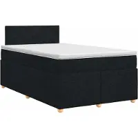 vidaXL Boxspringbed met matras, zwart, 120 x 190 cm, gestoffeerd
