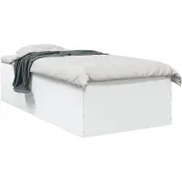 vidaXL Vloerbedframe Wit 80 x 200 cm Bewerkt hout