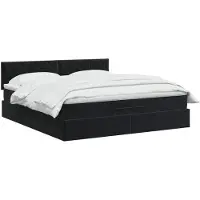 vidaXL Ottoman bed met matras Zwart 180 x 200 cm Fluweel