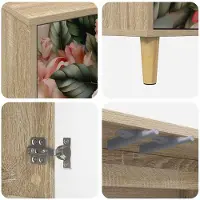 vidaXL Dressoir BORNE Sonoma 102 x 33 x 75 cm Bewerkt hout