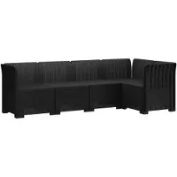 vidaXL 5-Zits Tuinbank Rattanlook PP Antraciet