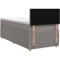 vidaXL Boxspringbed met matras met hoofdeinde Taupe 100 x 200 cm Stof