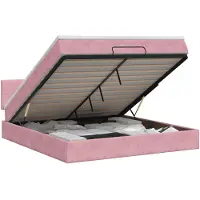 vidaXL Ottoman bed met matras met hoofdeinde Roze 180 x 200 cm Fluweel