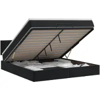 vidaXL Ottoman bed met matras Zwart 180 x 200 cm Fluweel