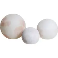 Beliani LUNICE - Set van 3 LED bollampen - Gebroken wit - Polypropyleen