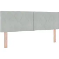 vidaXL Boxspringbed met matras en LED-verlichting, lichtgrijs, 140 x 200 cm, fluweel